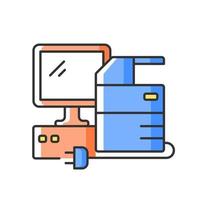 Technical equipment RGB color icon vector