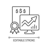 Marketable securities linear icon vector