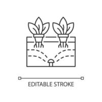 Aeroponics linear icon vector