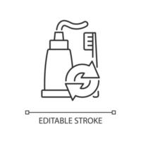 Toothpaste refill linear icon vector