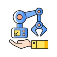 Machinery owning RGB color icon vector