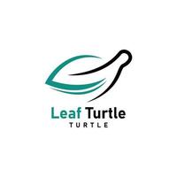 Leaf turtle logo template design vector icon illustration.