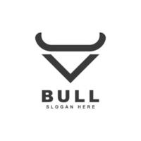 bull horn logo template design icon illustration. vector