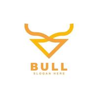 bull horn logo template design icon illustration. vector
