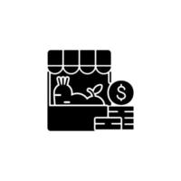 Agricultural trade black glyph icon vector