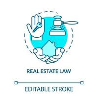 Real estate law turquoise concept icon vector