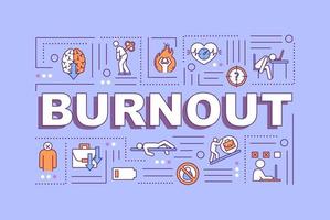 Burnout word concepts banner vector