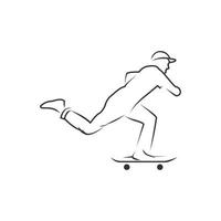 Skateboarding logo template design vector icon illustration.