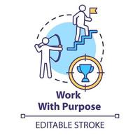 Work with purpose concept icon vector