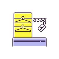 Wardrobe RGB color icon vector