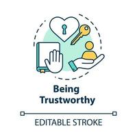 Being Trustworthy Concept Icon