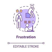 Frustration concept icon vector