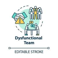 Dysfunctional team concept icon vector