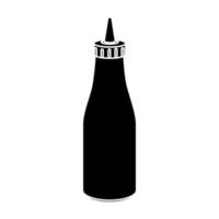 delicious sauce in bottle isolated icon vector