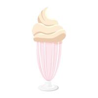 delicioso batido, bebida, aislado, icono vector