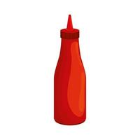 Deliciosa salsa en botella icono aislado vector