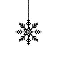 snowflake christmas hanging isolated icon vector