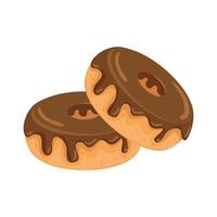 set of delicious sweet donut bakery icon vector