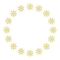 frame circular of snowflake christmas decoration vector