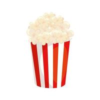 delicious popcorn in container isolated icon vector