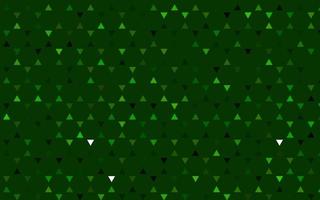 textura transparente de vector verde claro en estilo triangular.