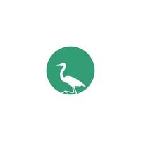 heron logo template design vector, flamingo animal vector