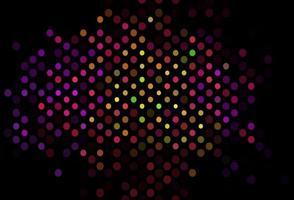 Dark Multicolor, Rainbow vector backdrop with dots.