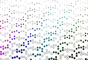 Light Multicolor, Rainbow vector background with bubbles.