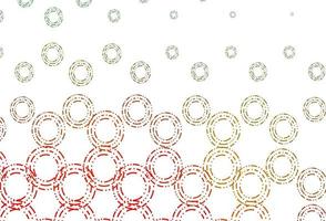 Light green, red vector template with circles.