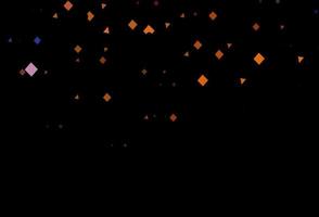 Dark orange vector cover in polygonal style with circles.
