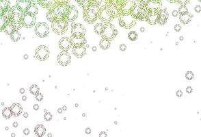 Light Green, Red vector pattern with spheres.