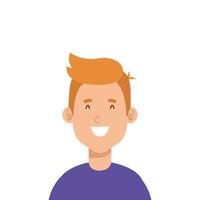 young man avatar character icon vector