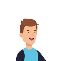 young man avatar character icon vector