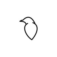 plantilla de logotipo de pájaro, vector de diseño de logotipo animal.