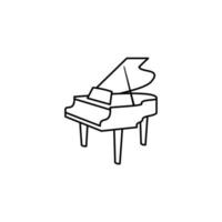 icono de diseño de ilustración de vector de plantilla de logotipo de piano