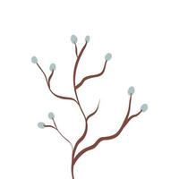 branches with leafs nature ecology isolated icon vector