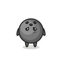 the lazy gesture of bowling ball cartoon character vector