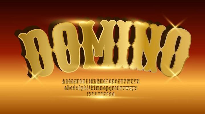 luxury royal alphabet domino playing font