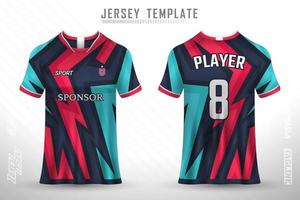 Sports jersey and t-shirt template sports jersey design vector mockup.