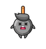 the dead frying pan mascot character vector