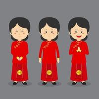 Chinese Character with Various Expression vector