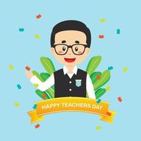 Flat Design Teacher's Day Background vector