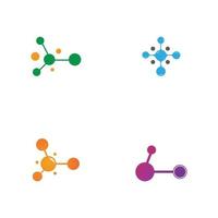 vector de símbolo y logotipo de molécula