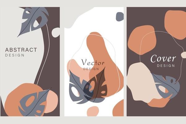 set of abstract backgrounds with copy space for text