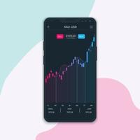 Cryptocurrencies trading, and exchange UI UX concept for Mobile Apps vector