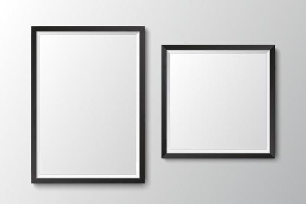Abstract text box with white frame on clear background vector