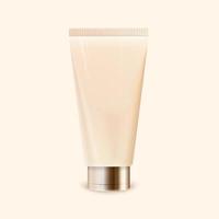 Realistic blank cream tube mock up. Can be use for cosmetic vector