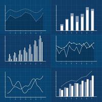 Quadratic function in the coordinate system. Line graph on the grid. vector