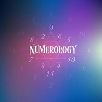 Astrology and numerology concept with numbers over starry sky vector