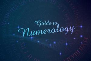 Astrology and numerology concept with numbers over starry sky vector